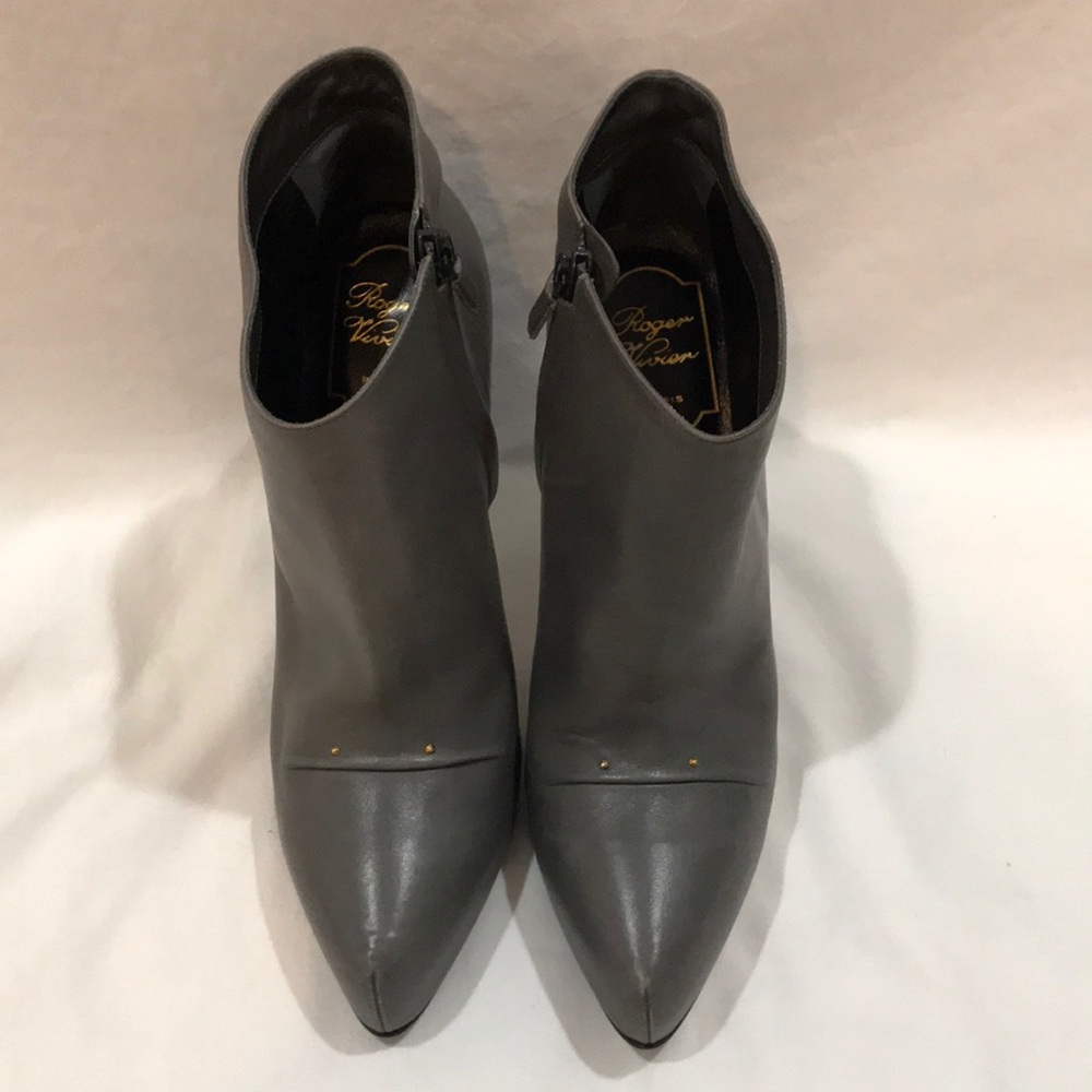 Roger Vivier Polly Ankle Boots leather NEW 39.5 - Picture 3 of 5